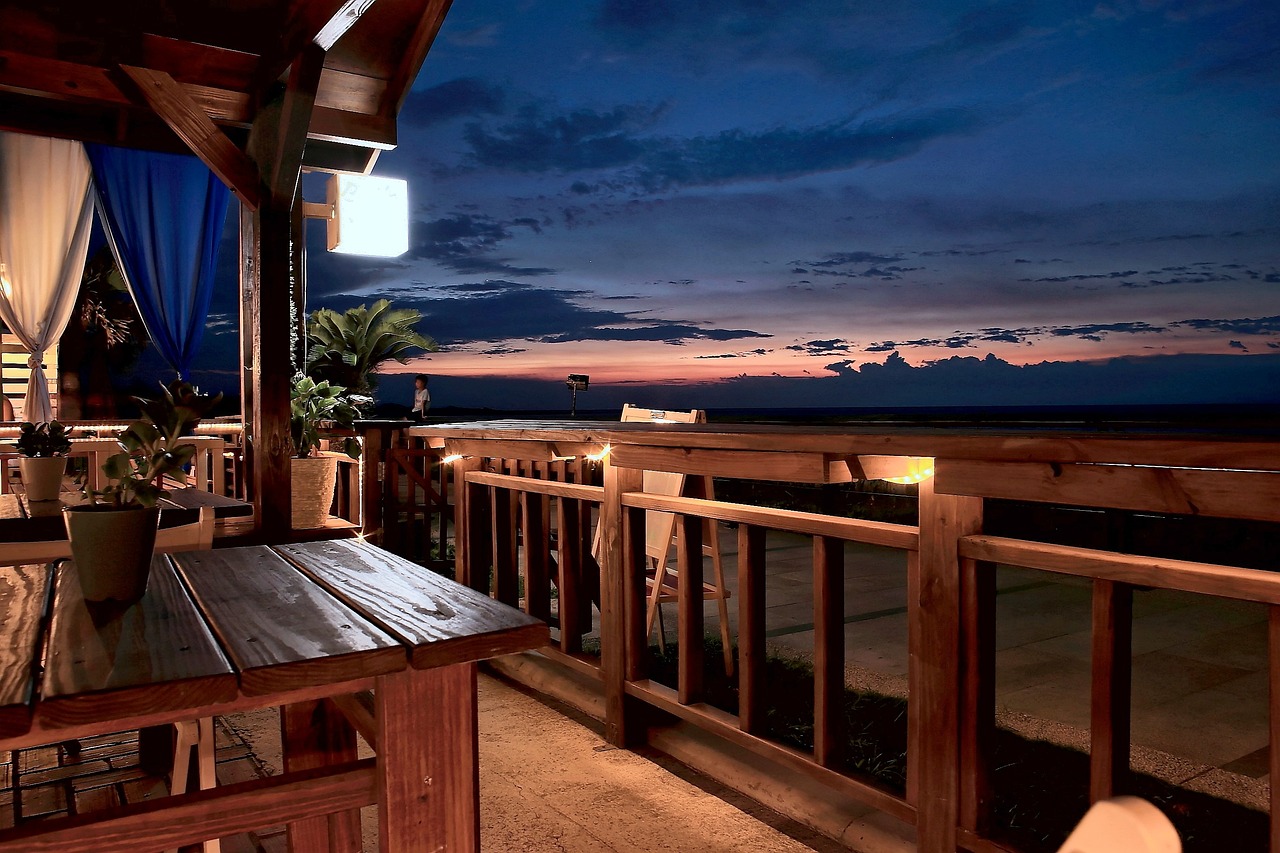sunset restaurant beach house view 962156